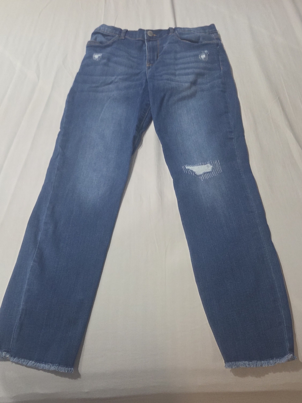 OshKosh B'gosh Women's Blue Straight Leg Distressed Jeans